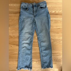 Zara Cropped Light Blue Jeans Size 6